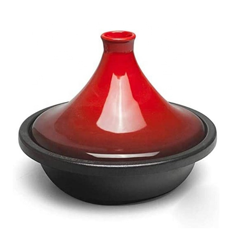 Keep Cooking Cast Iron Enamel Tagine Pots with Ceramic Lid Tagine/Tajine