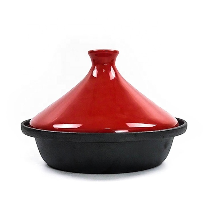 Keep Cooking Cast Iron Enamel Tagine Pots with Ceramic Lid Tagine/Tajine