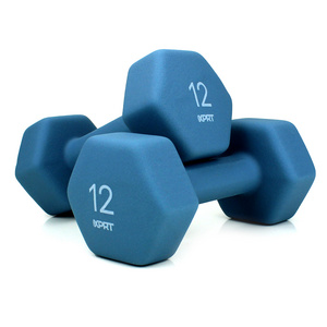 1-10kg Colorful Bone shape Sculpting  Cast iron  Neoprene coated dumbbell sets weight factory supply