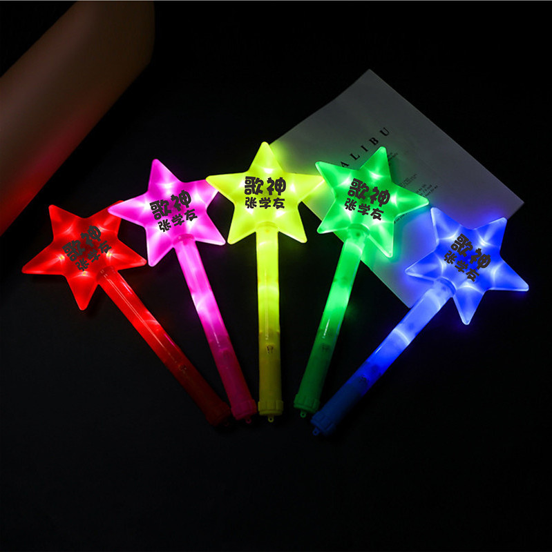 Promotional Party Favor Luminous Supporting Props for Concert Led Star Flashing light up Stick