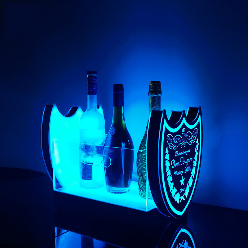 Custom Bar RGB Led Champagne Ice Bucket Drinks Beer Container Light Up Ice Bucket for Night Club