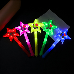 Promotional Party Favor Luminous Supporting Props for Concert Led Star Flashing light up Stick