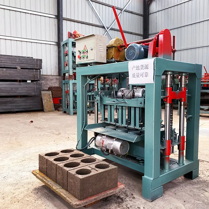 China hot sale small scale cement concrete fly ash paver interlocking brick block making machine price