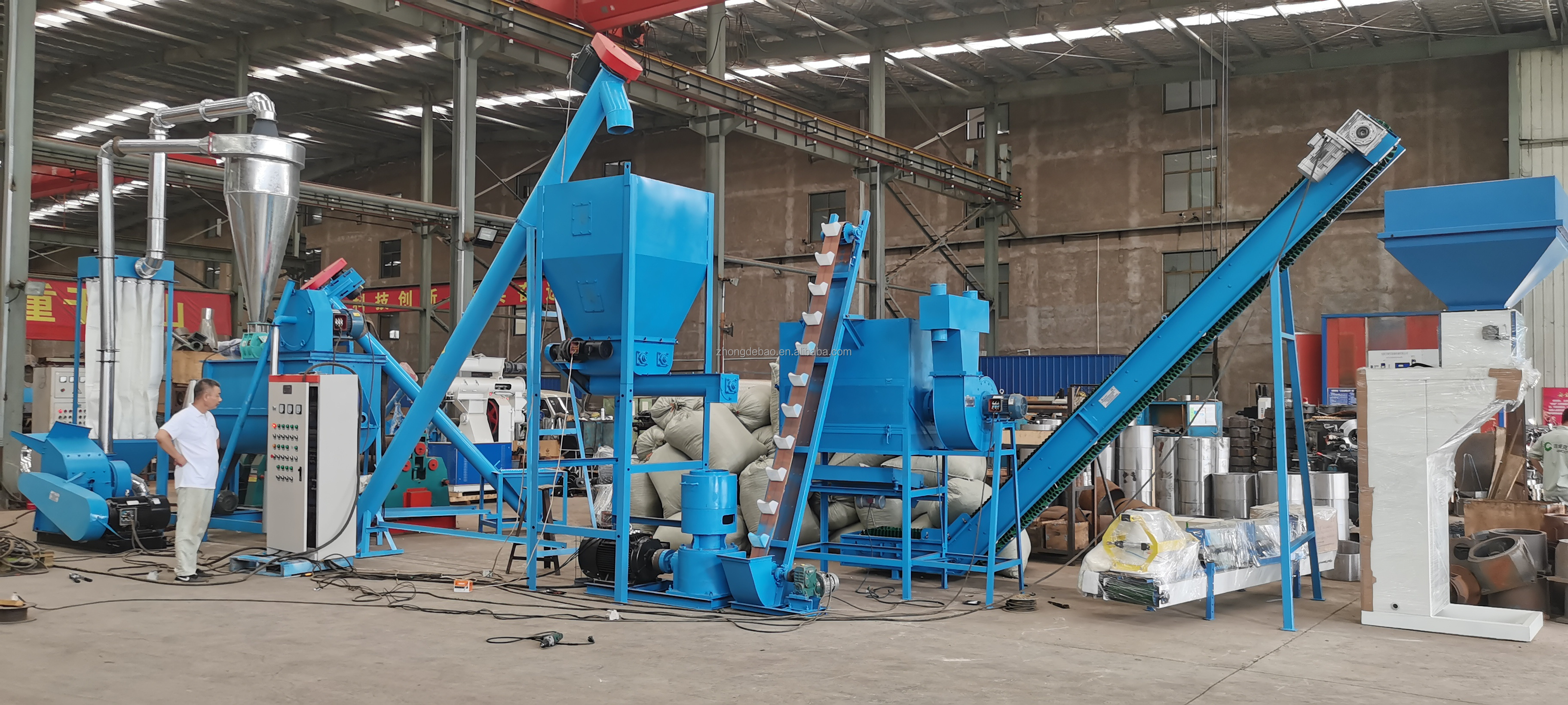 Feed processing machines/Animal feed production line/feed pellet making machine