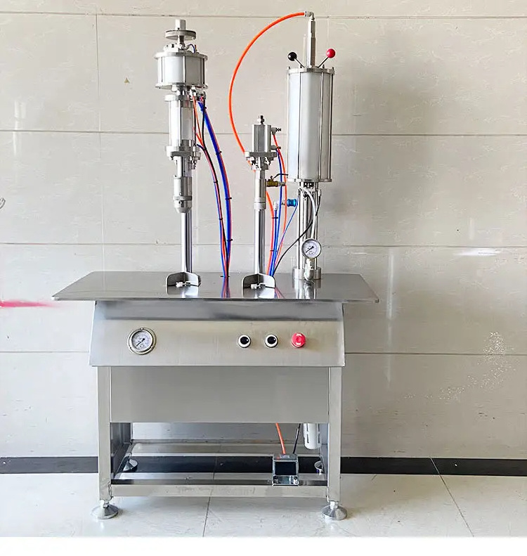 Automatic Cosmetic Spray Aerosol Filling Machine Cylinders Aerosol Can Filling And Sealing Machine