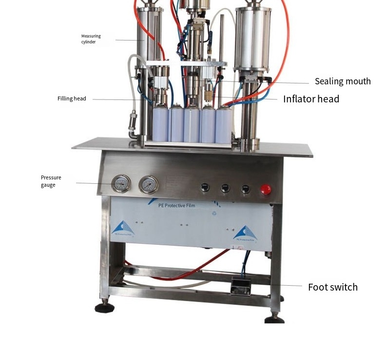 Filling Sealing Machine Spray Can Air Freshener Filler aerosol Gas Filling And Sealing Machine For Spray Can