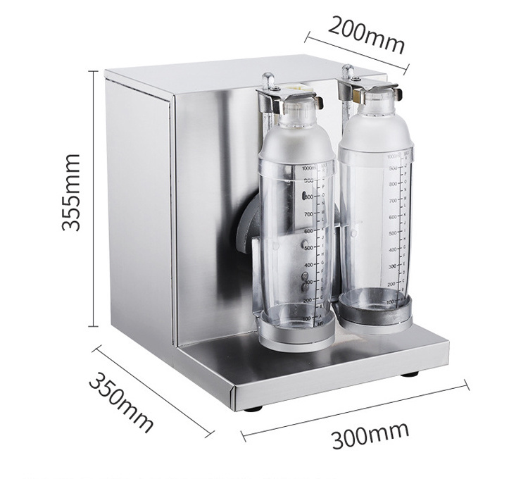 Electric Self-Shaking Cup Commercial Milk Tea Shaker Stainless Steel Double Head Automatic Milk Tea Shaker Swing Machine