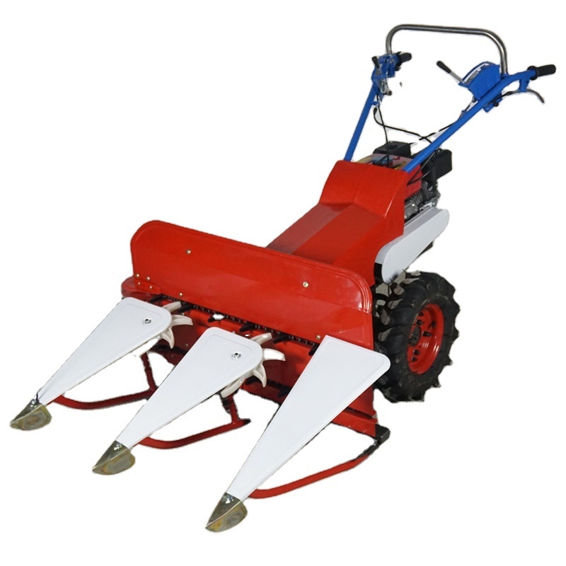 Diesel Engine Small Paddy Harvesting Machine Alfalfa Wheat cutting Reaper Rice Harvester Oat Grass Cutting Herb Cutter