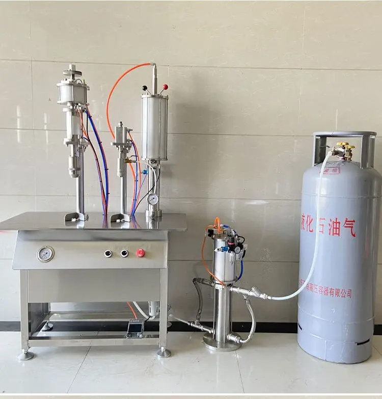 Automatic Cosmetic Spray Aerosol Filling Machine Cylinders Aerosol Can Filling And Sealing Machine