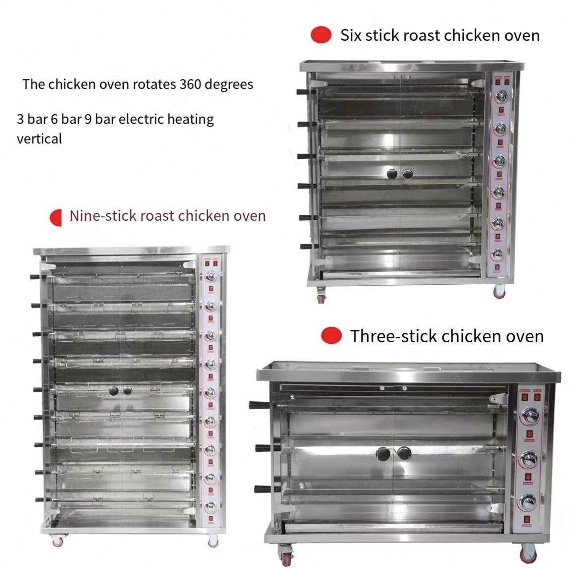 Barbecue Restaurant Grill Electric Roast Chicken Series Oven Machine 3-6-9 Stick