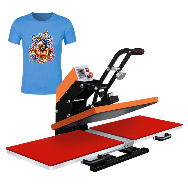 Auto open Manual double work station printing machine 40 * 60cm T-shirt heat press machine 16 * 20 Sublimation press machine