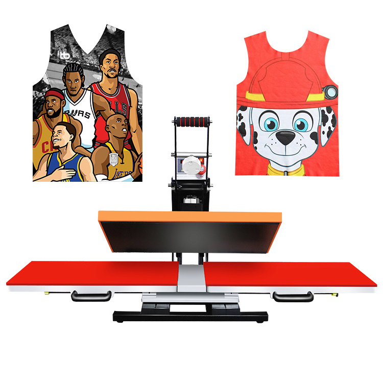 Auto open Manual double work station printing machine 40 * 60cm T-shirt heat press machine 16 * 20 Sublimation press machine