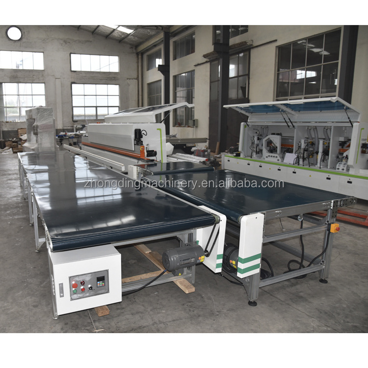 Woodworking Machinery Edge Banding Machine Automatic Production Line With Slanting Roller Conveyor