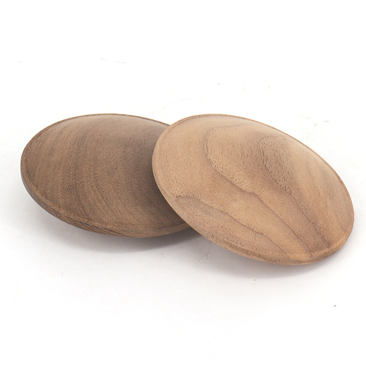 Universal OEM Walnut Wood Wooden Cover Lid For Coffee Drinking Cup Jars With Wood Lids