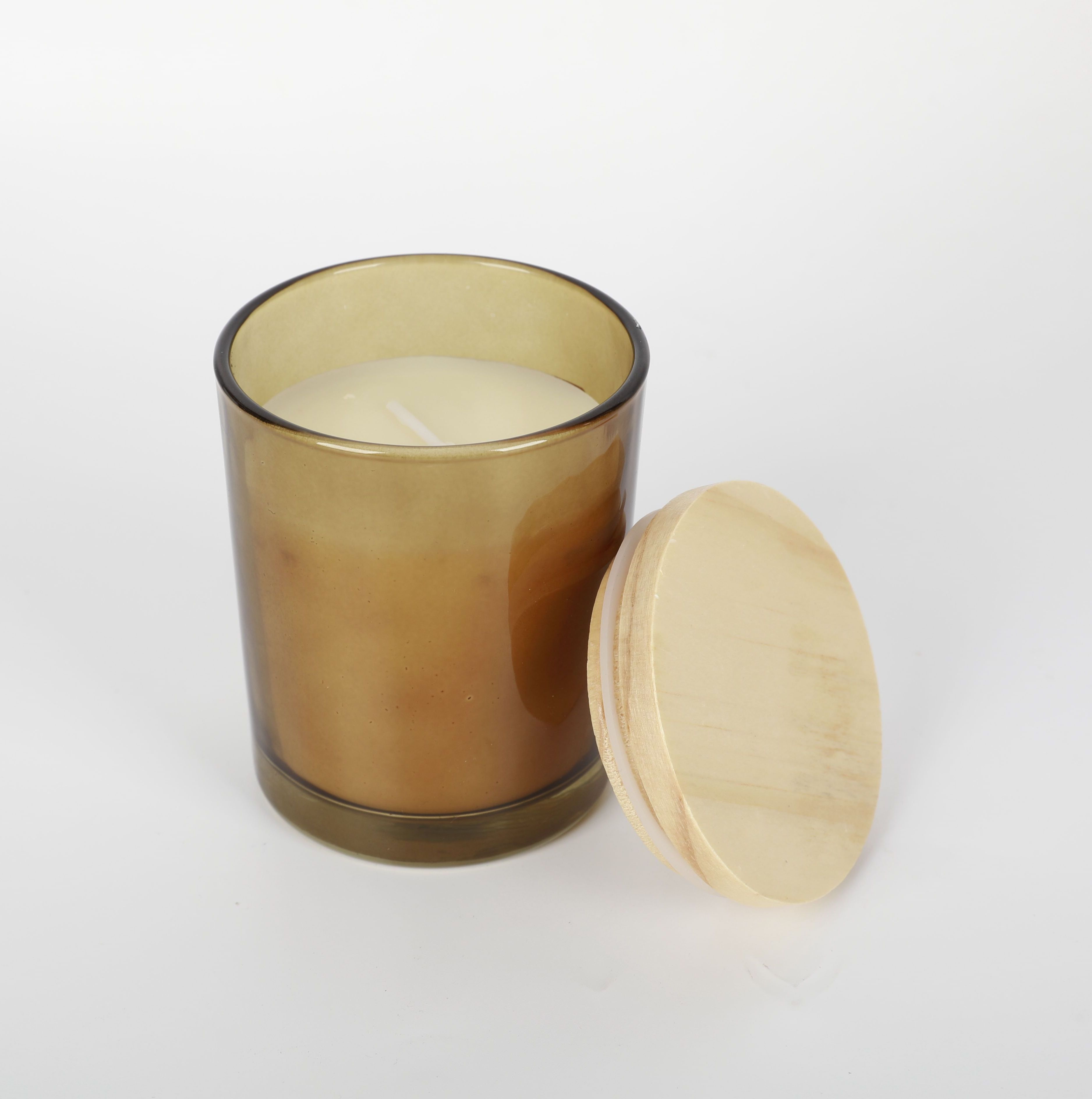 Custom Solid Lid Pine Wood Lid With String And silicone Gasket  For Essential Candle Jar Candle Jar Wood Lid