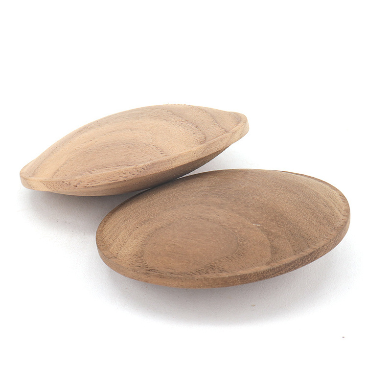 Universal OEM Walnut Wood Wooden Cover Lid For Coffee Drinking Cup Jars With Wood Lids