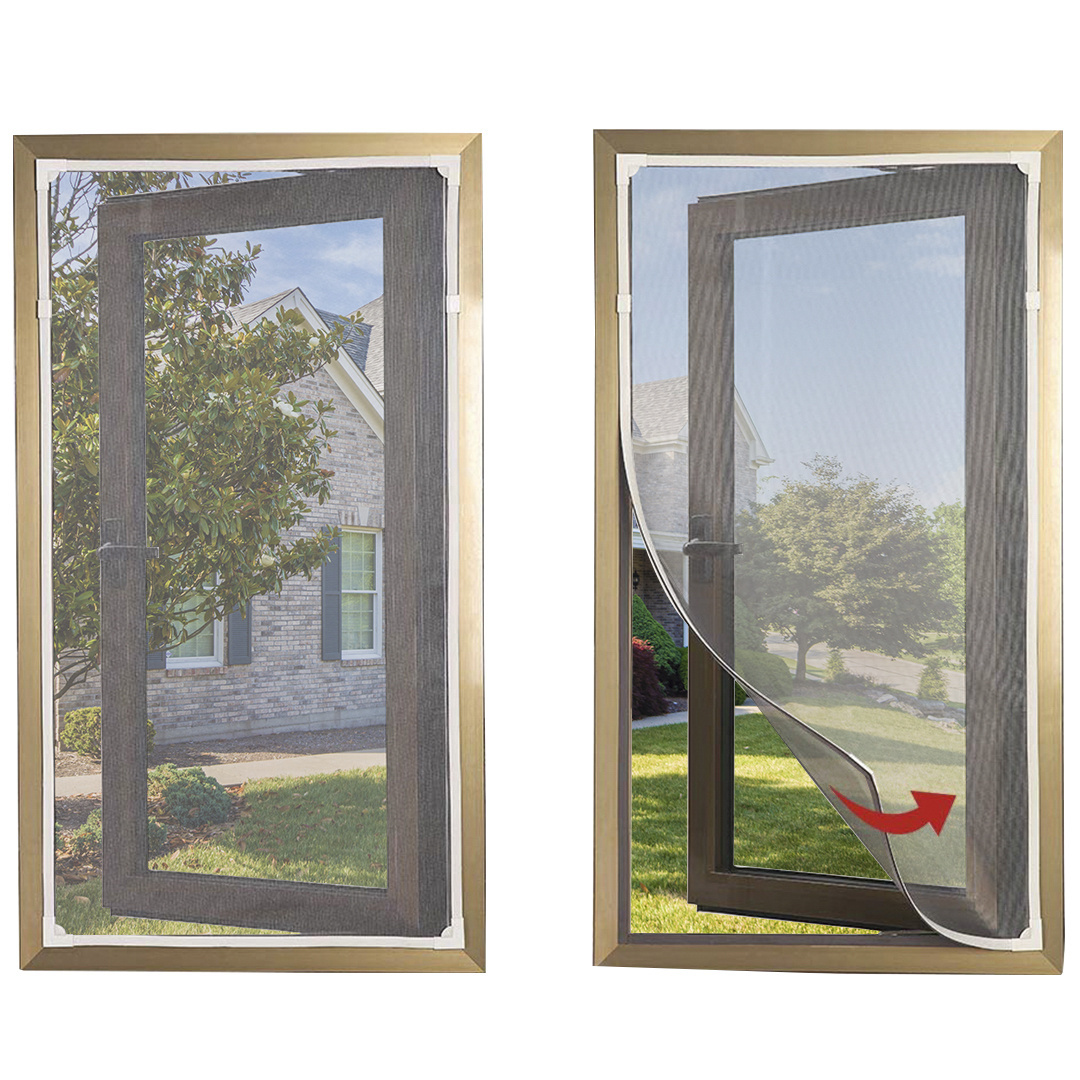 New design Adjustable DIY Magnetic window and door screen / Fiberglass Magnetic Fly Screen