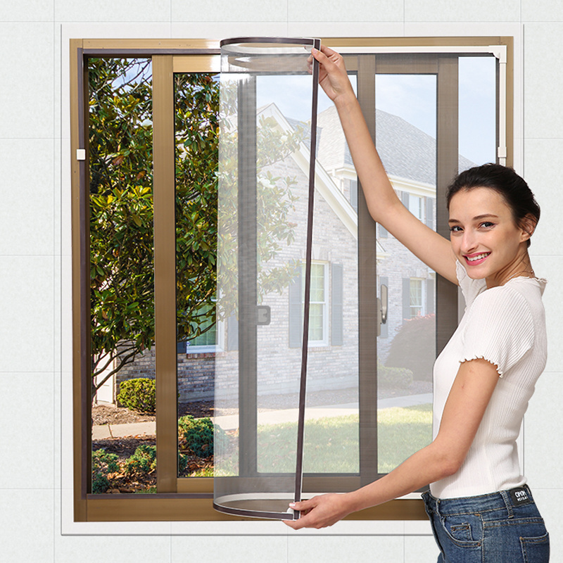 High Quality  self-design DIY magnetic  window screen & mosquito net door