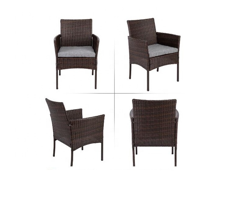 Outdoor Garden Furniture 3 Pieces Set PE Rattan Patio Porch Furniture Shandong Province Manufacturer