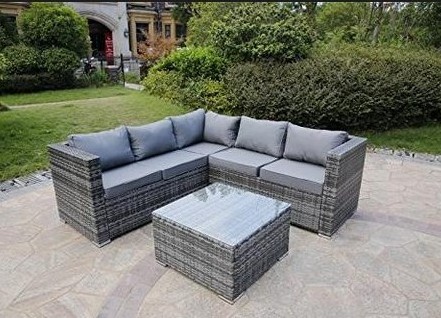 Outdoor furniture sofa set rattan leisure rattan wicker garden sofas with steel frame