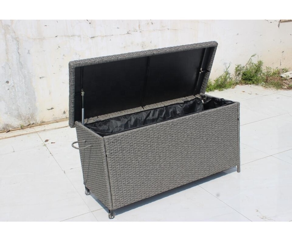 All Weather PE Rattan Storage Box for Outdoor Indoor Patio Garden Furniture