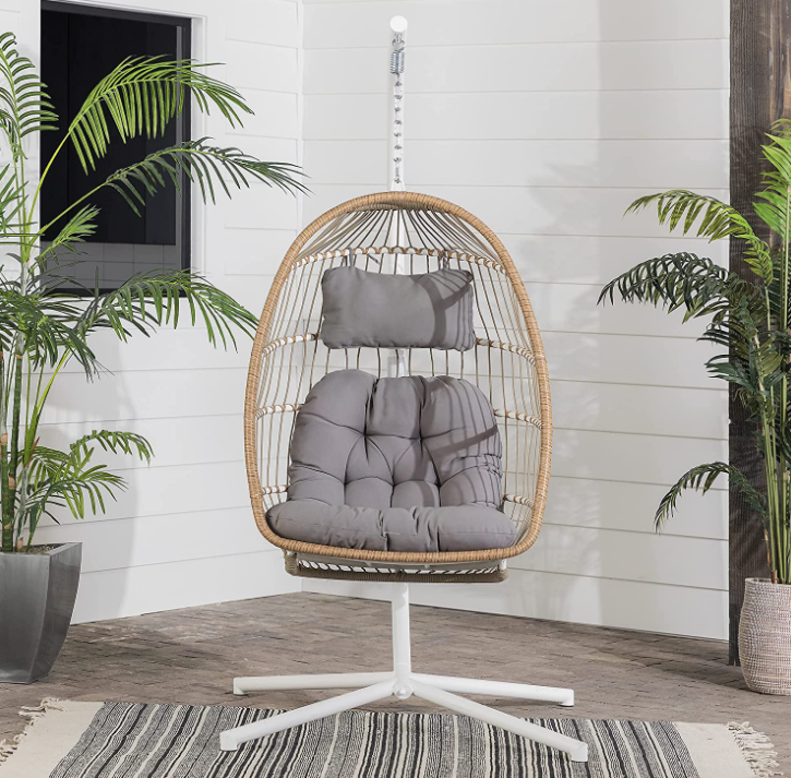 Wicker furniture hanging swing chair egg outdoor hanging chairs hanging patio chairs