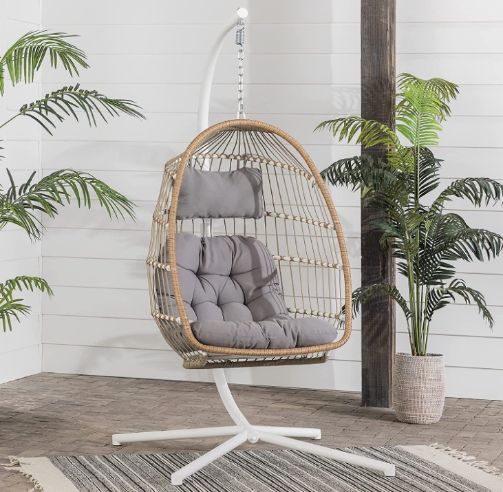 Wicker furniture hanging swing chair egg outdoor hanging chairs hanging patio chairs