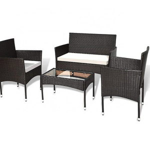 Patio Furniture Set 4 Pieces Outdoor Rattan Chair Wicker Sofa Garden Conversation Bistro Sets