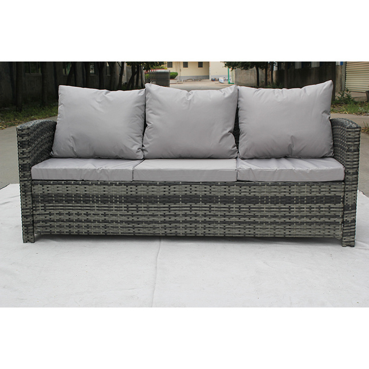 Sectional all weather outside 7 Seater waterproof patio lounge furniture outdoor garden rattan sofa sets