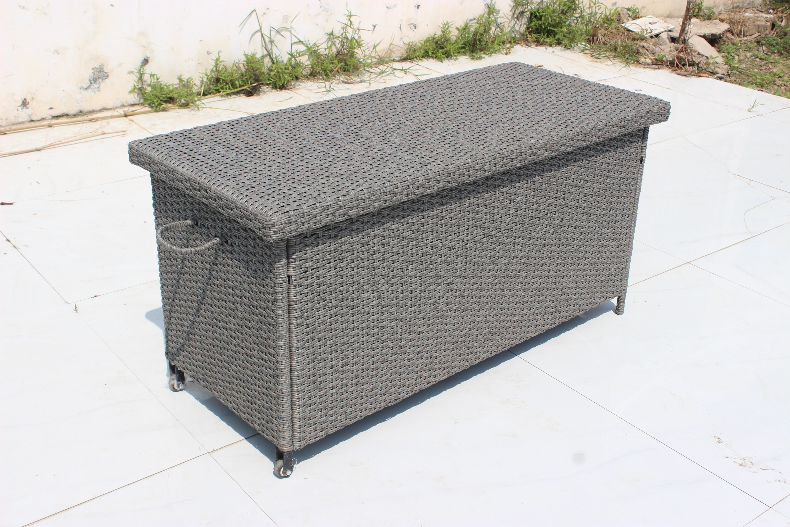 All Weather PE Rattan Storage Box for Outdoor Indoor Patio Garden Furniture