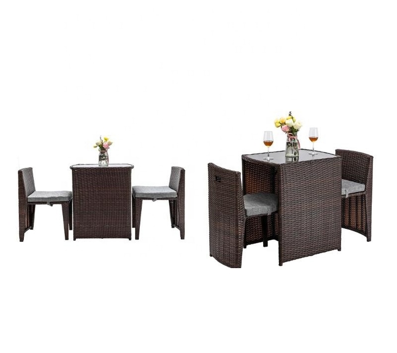 Hot Selling Bistro Sets Garden Furniture Sofa Set 3 Pieces Wicker