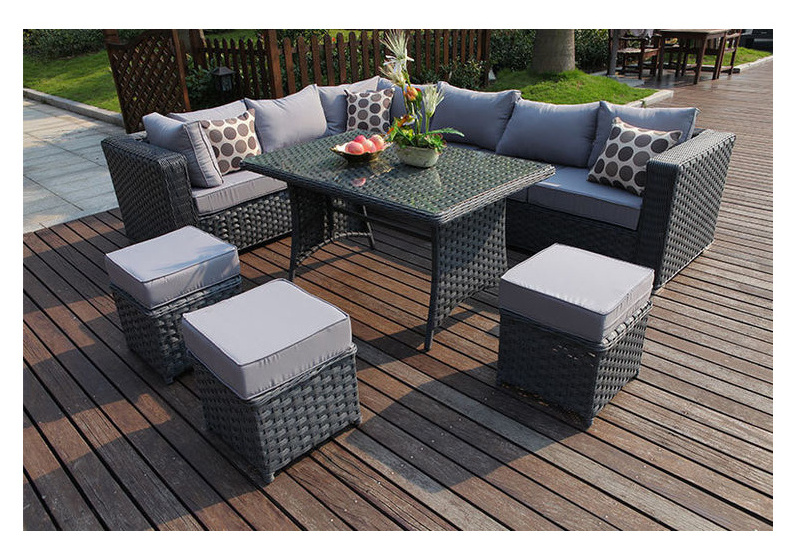 Outdoor Patio Sectional Furniture Sets Comfortable PE  Rattan  garden furniture