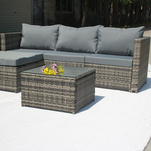 Outdoor Wicker Sofa Garden Furniture L Shaped Sofa Wicker Furniture Grey Rattan Outdoor Sofa