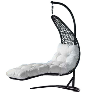 Factory direct sales rattan balcony hanging chair wicker chair single garden swing bed