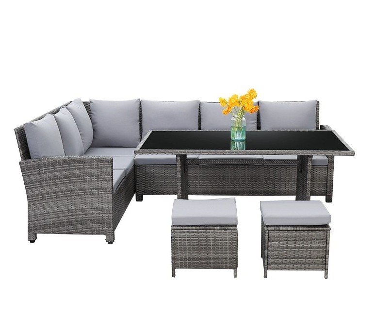 Hot sell garden furniture PE rattan with waterproof cushions