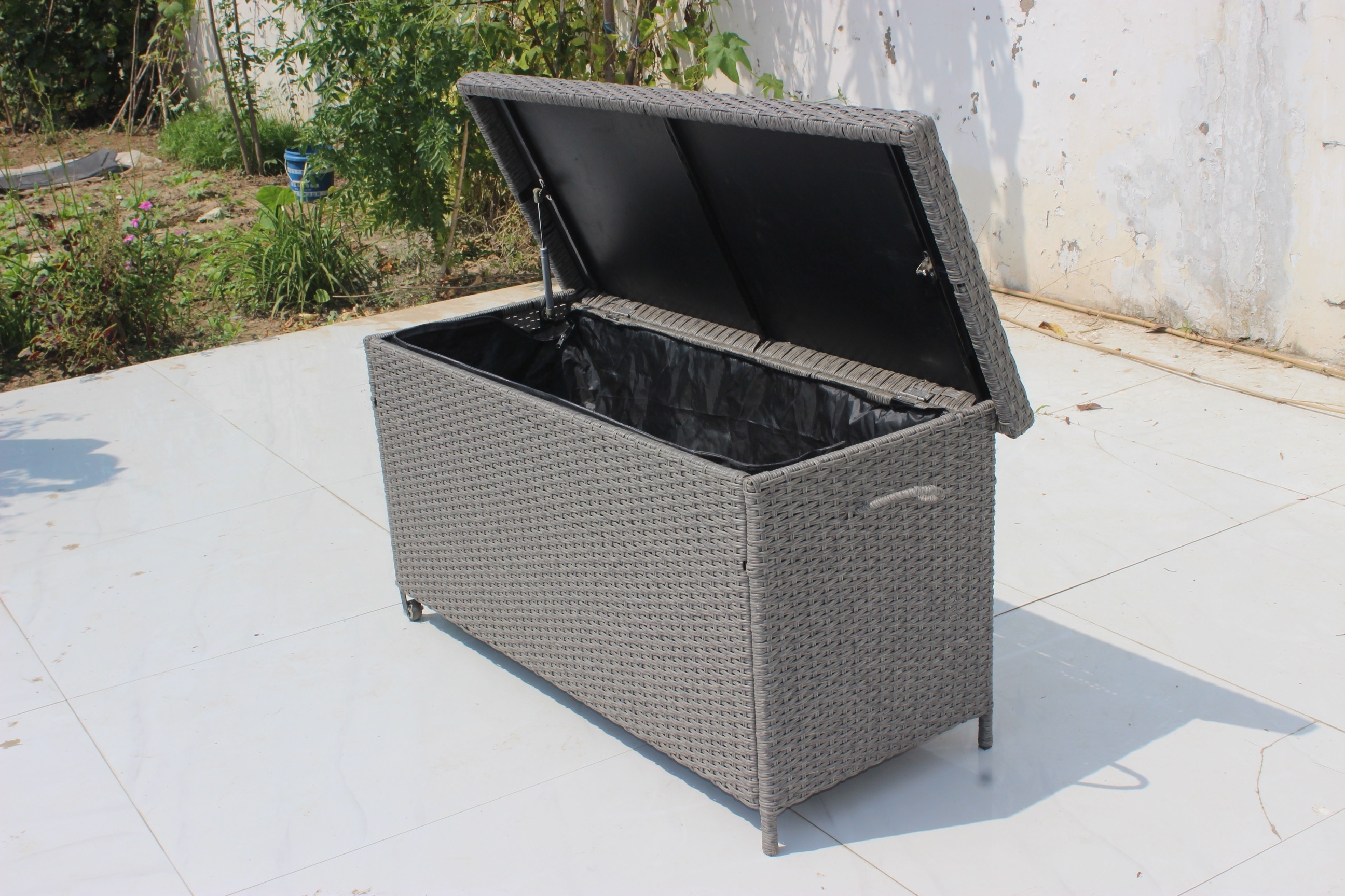 All Weather PE Rattan Storage Box for Outdoor Indoor Patio Garden Furniture