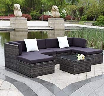 Outdoor rattan furniture rattan wicker chair dining sets with ottoman Henan shangqiu