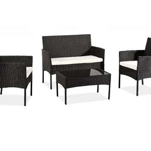 Cheap Bistro Set 4pcs Table Chairs Balcony Set Patio Rattan Furniture Garden Sets Space Saving Furniture