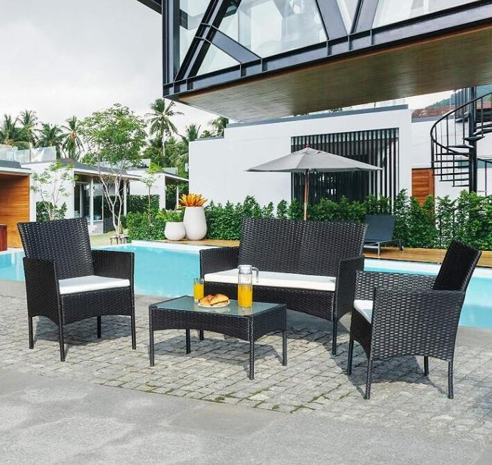 Sectional Outdoor Indoor Wicker Sofa Leisure Garden Furniture Set Porch Furniture