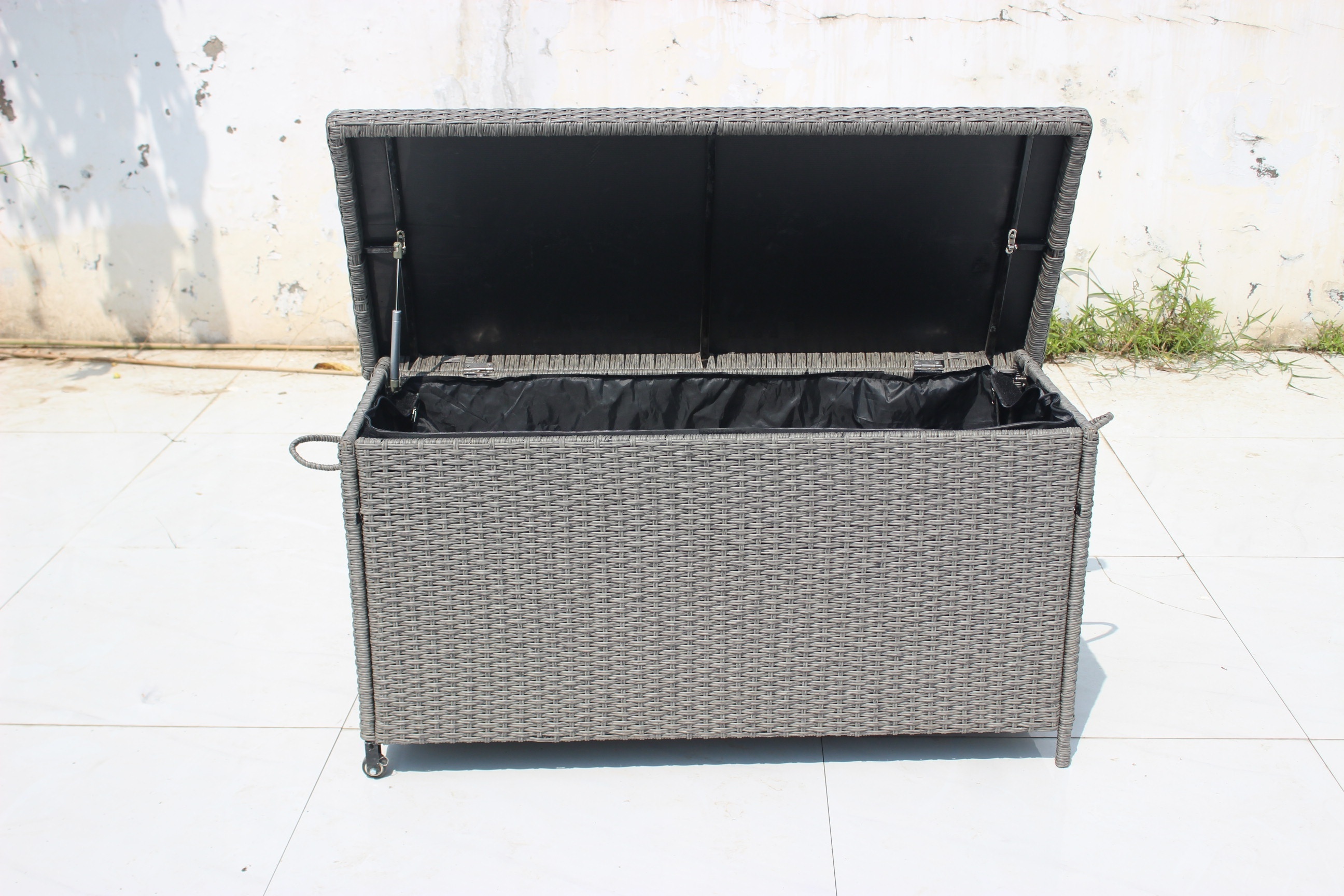 All Weather PE Rattan Storage Box for Outdoor Indoor Patio Garden Furniture