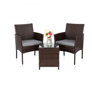 Outdoor Garden Furniture 3 Pieces Set PE Rattan Patio Porch Furniture Shandong Province Manufacturer