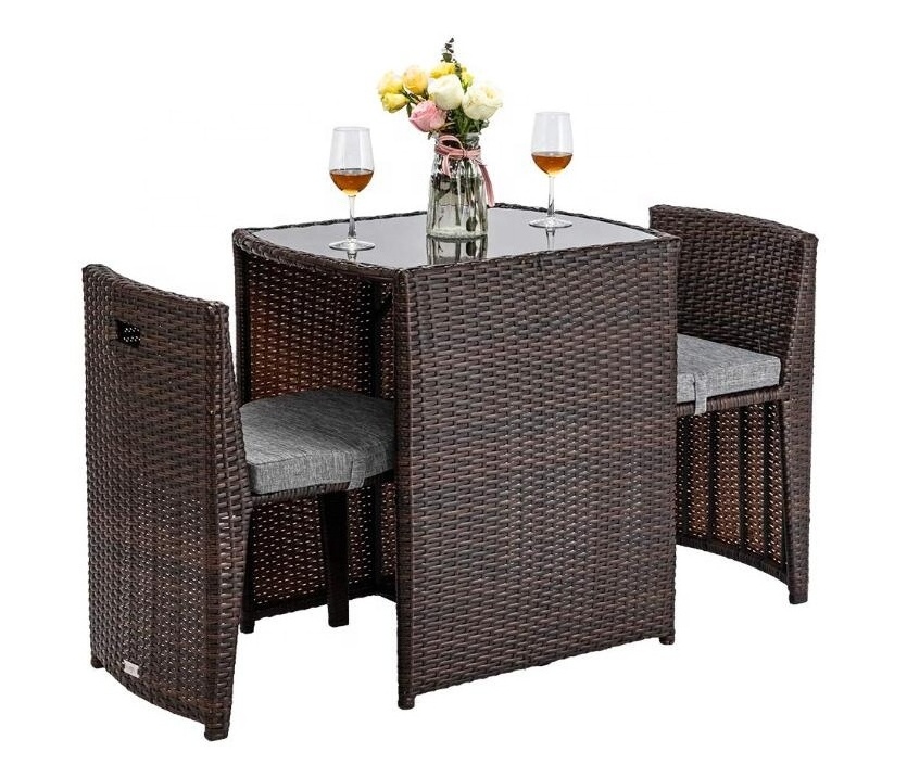 Hot Selling Bistro Sets Garden Furniture Sofa Set 3 Pieces Wicker