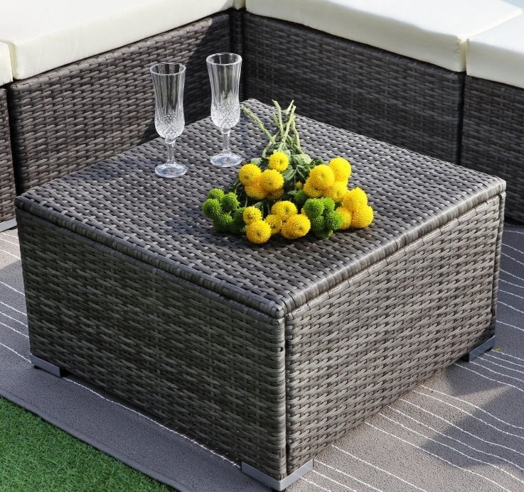 Outdoor Cube Rattan Garden Furniture Set  Patio Sectional Furniture Set rattan furniture