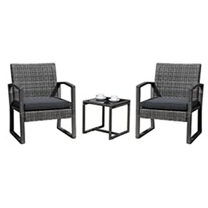 Henan Zhongfa Outdoor 2 Seat Rattan Lounge Chair and Table Set Rattan Set Bistro Set