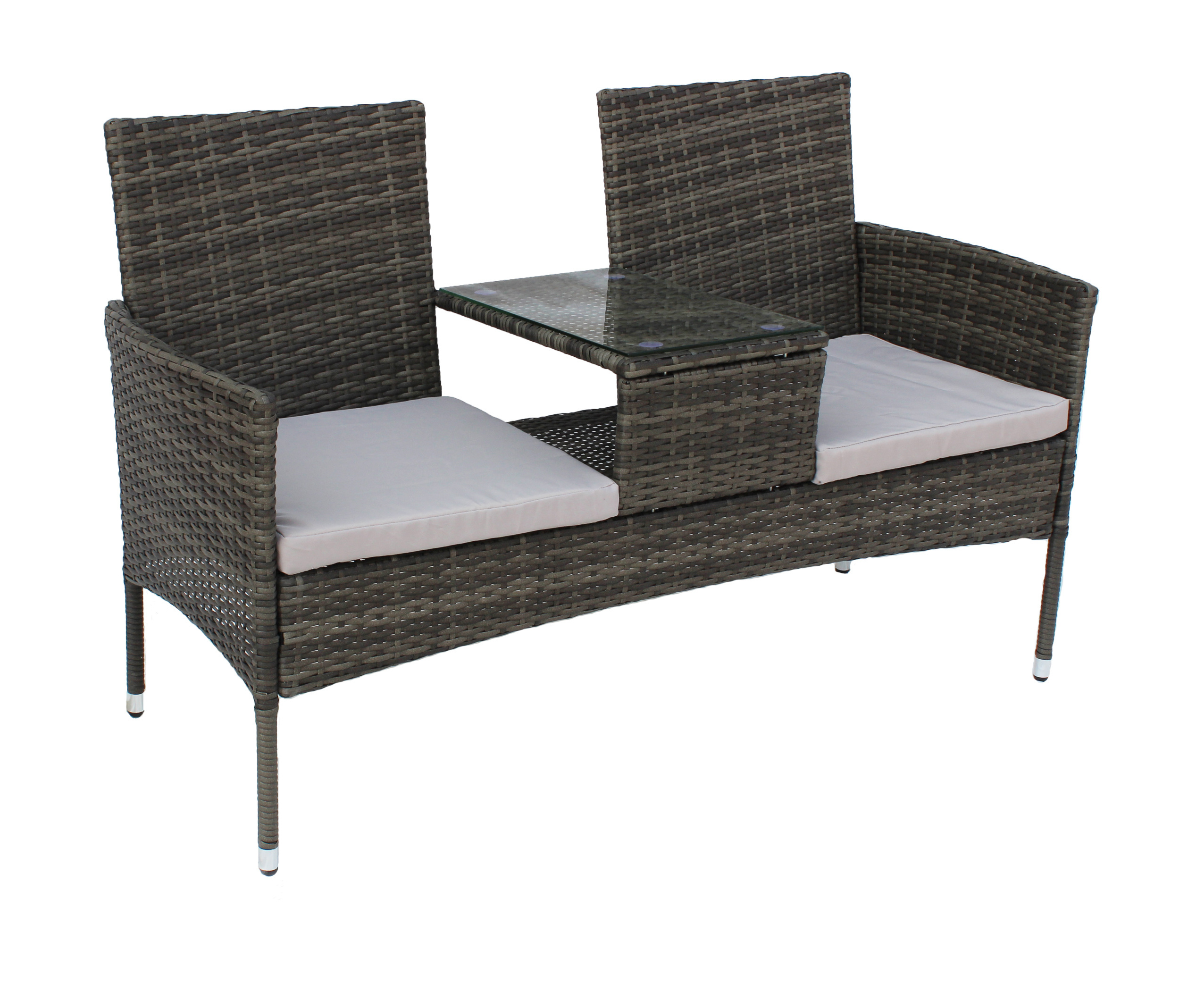 Rattan Garden Furniture Set 2 Seater Bistro Set Chair Table Patio Outdoor Set