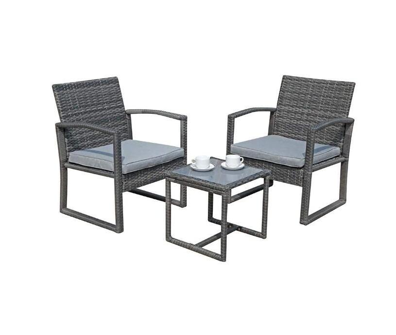 Henan Zhongfa Outdoor 2 Seat Rattan Lounge Chair and Table Set Rattan Set Bistro Set