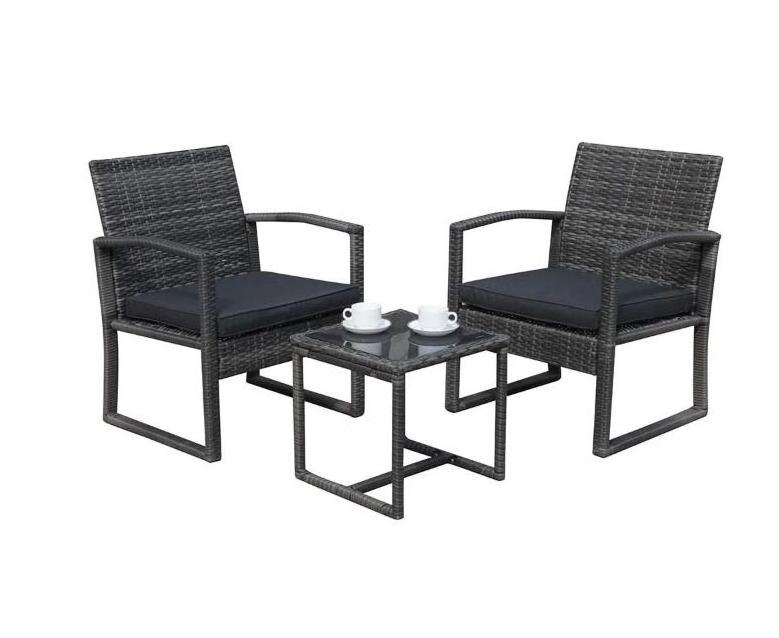 Henan Zhongfa Outdoor 2 Seat Rattan Lounge Chair and Table Set Rattan Set Bistro Set