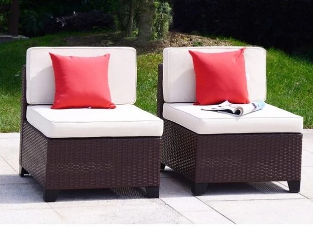 Outdoor Cube Rattan Garden Furniture Set  Patio Sectional Furniture Set rattan furniture