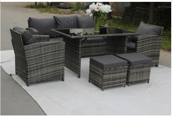 6 Pieces Modern Wicker Rattan Outdoor Patio Furniture Sets Garden Sofa Garden Sets