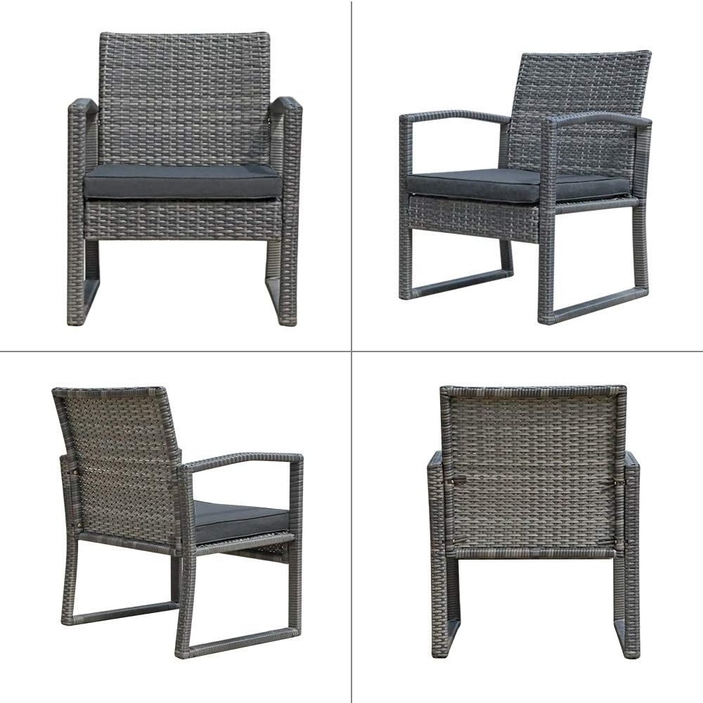 Henan Zhongfa Outdoor 2 Seat Rattan Lounge Chair and Table Set Rattan Set Bistro Set